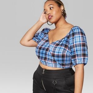 🎆Wild Fable | Puff Sleeve Crop Top